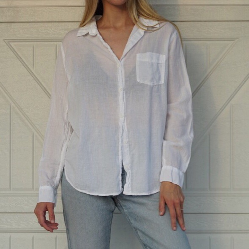New LACAUSA Super Fine Nash Button-up in White